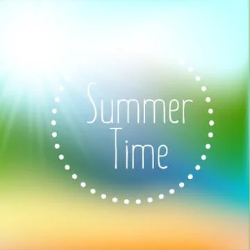 Summer background gradient mesh beach and ocean. Background for travel card.. Stock Illustration