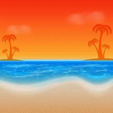 Summer background Illustrazione stock