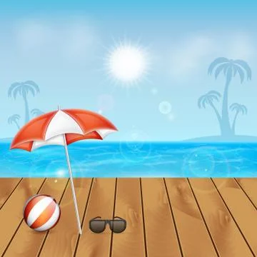 Summer background Illustrazione stock