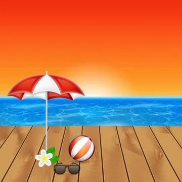Summer background Illustrazione stock