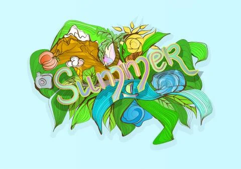 Summer background Stock Illustration