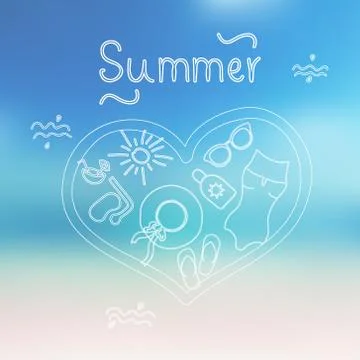 Summer background. Illustrazione stock