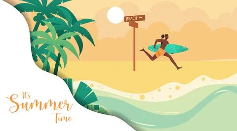 Summer Background Stock Illustration