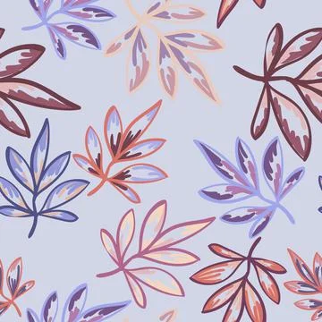Summer background. Leaf seamless pattern.Abstract background of colorful pain Stock Illustration