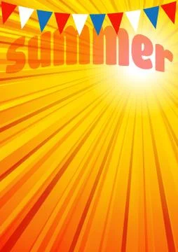 Summer Background Leaflet Flyer Poster Stock Illustration
