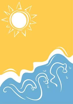 Summer background poster Stock Illustration