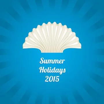 Summer background with a special sea shell design Stock Illustration