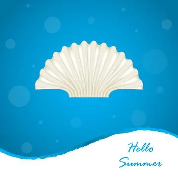 Summer background with a special sea shell design Stock Illustration