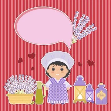 Summer background in the style of Provence Stock Illustration