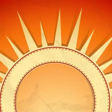 Summer Background. Summer Background With Sun. Vector Illustration. Eps 10... Stock Photos