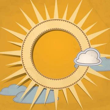 Summer Background. Summer Background With Sun. Vector Illustration. Eps 10... Fotos de archivo