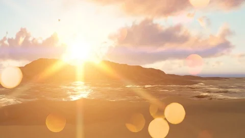 Summer background with sun rays Stock Footage 108851932