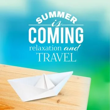 Summer background with text. Stock Illustration