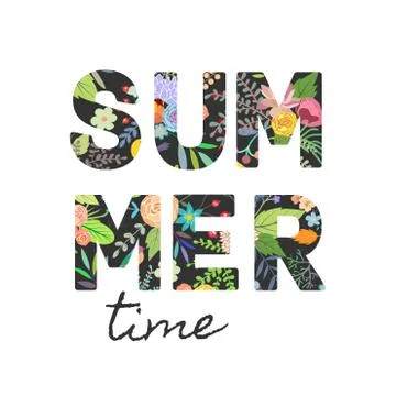 Summer background. Trendy floral pattern. Vector. Isolated Stock Illustration