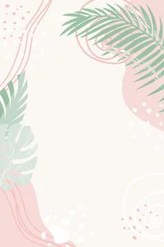 Summer background with tropical leaves. Tropical colorful summer background in Stock Illustration