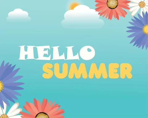 Summer background vector design Stock Illustration