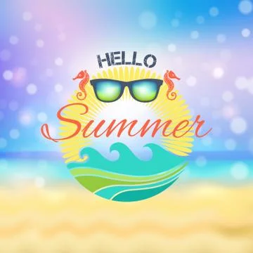 Summer background vector Stock Illustration