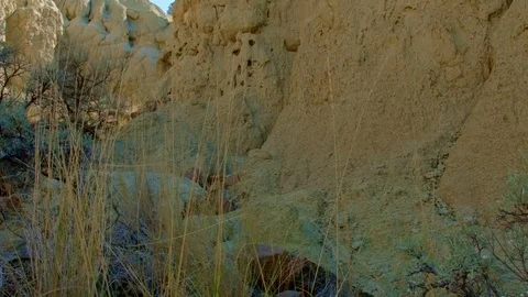Summer Badlands formations John Day fossil beds Sutton mountain 1 Painted Hills Stock Footage 81893156