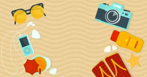 Summer banner Illustrazione stock