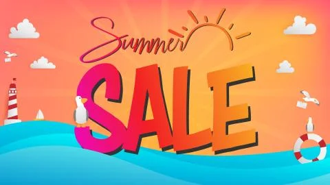 Summer banner Stock Illustration