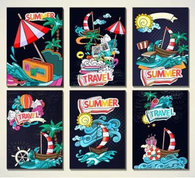 Summer banner illustration Stock Illustration
