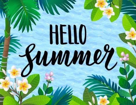 Summer banner template. Stock Illustration