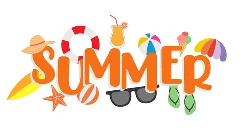Summer banner template Stock Illustration
