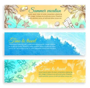 Summer banner templates Stock-Illustration