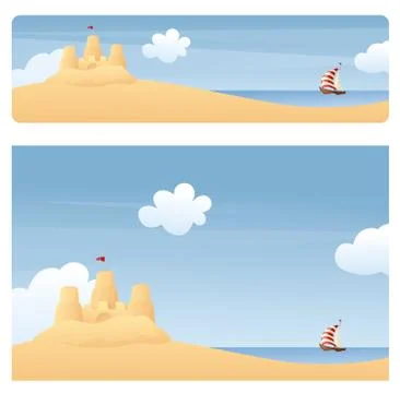 Summer banners Stock Illustration