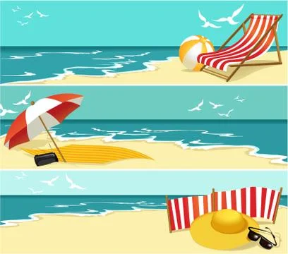 Summer banners Stock Illustration