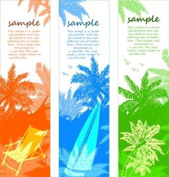 Summer banners Stock Illustration