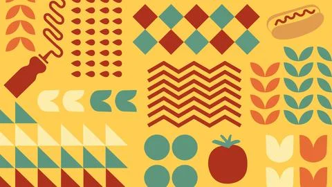 Summer Barbecue Background Illustrazione stock