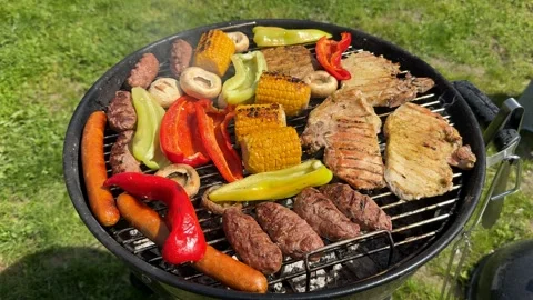 Summer Barbecue Feast Stock Footage 310494117