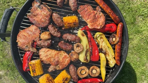 Summer Barbecue Feast Stock Footage 310821739