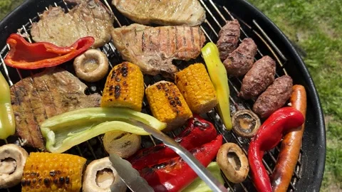 Summer Barbecue Feast Stock Footage 313657457