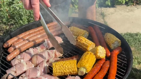 Summer Barbecue Feast Stock Footage 313867224
