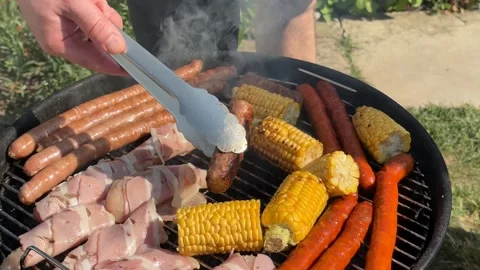 Summer Barbecue Feast Stock Footage 313867364