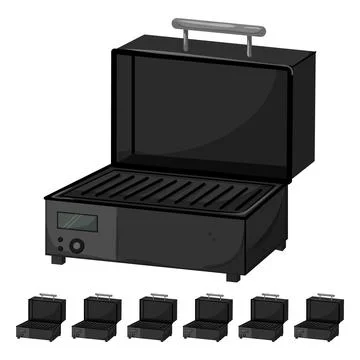Summer barbecue grill cartoon vector graphic Stock Illustration