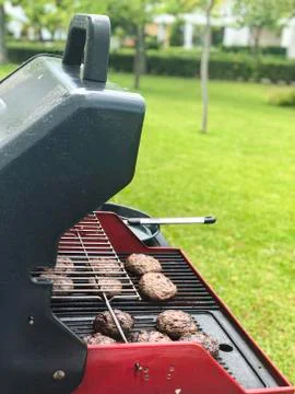 Summer barbeque cooking Stock Photos