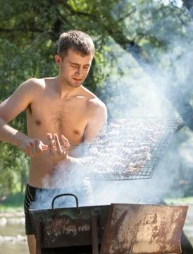 Summer barbeque Stock Photos