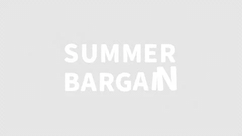 SUMMER BARGAIN (black and white text) transparent background Stock Footage 310760104