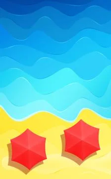 Summer beach abstract background Stock Illustration