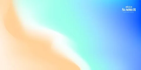 Summer beach background with blurred gradient. Soft blur of turquoise ocean.. Illustration