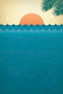 Summer Beach Background Stock Illustration