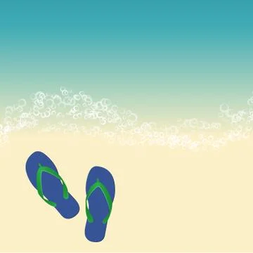 Summer beach background Stock Illustration