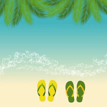 Summer beach background Stock Illustration