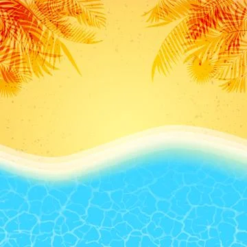Summer beach background Stock Illustration