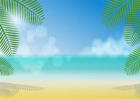 Summer beach background Stock Illustration