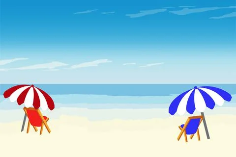 Summer beach background Stock Illustration