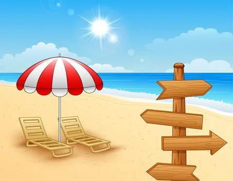 Summer beach background Stock Illustration